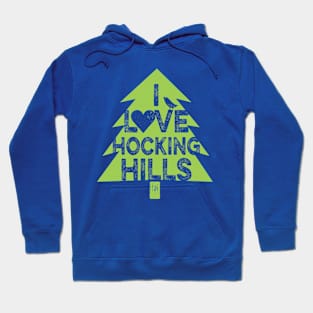 I Love Hocking Hills Tree Lime Hoodie